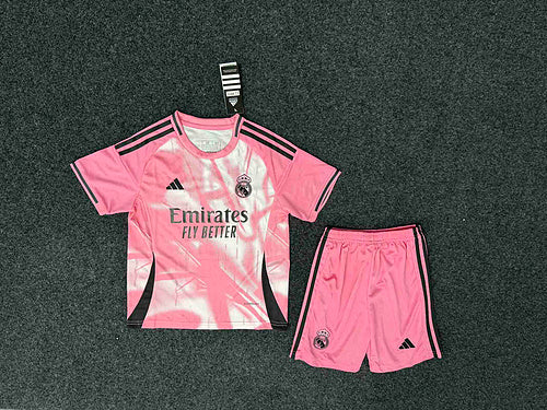 Kit Infantil Real Madrid Goleiro 25/26 Adidas Unissex  - Rosa