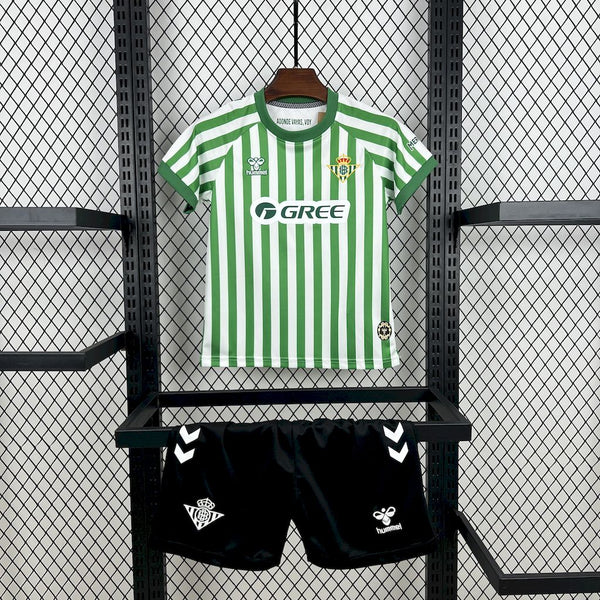 Kit Infantil Real Betis Edição Especial Final Conference League 24/25 Unissex Hummel - Verde e Branca