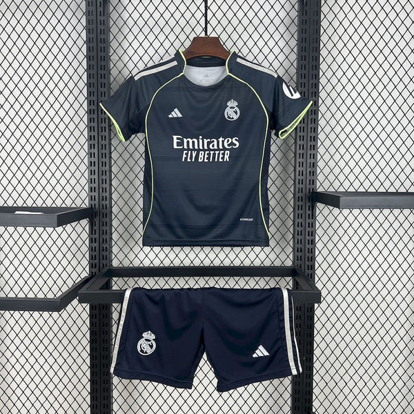 Kit Infantil Real Madrid Away 25/26 Adidas Masculina - Azul Escuro