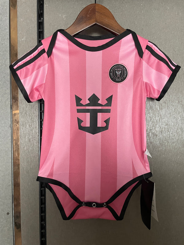 Body Bebê Infantil Inter Miami Home 25/26 Unissex - Rosa