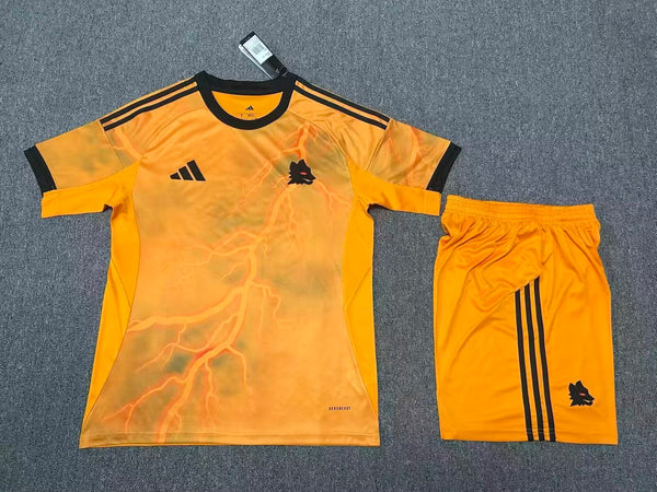 Kit Infantil Roma Away 25/26 Unissex Adidas - Laranja