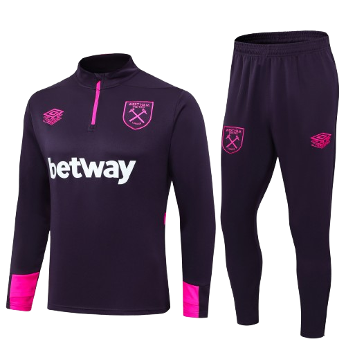 Kit Treino Agasalho + Calça West Ham Unissex - Roxo