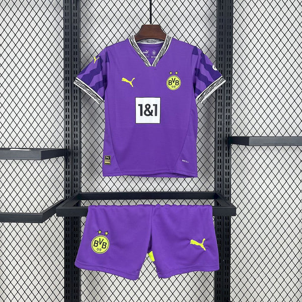 Kit Infantil Borussia Dortmund Goleiro 25/26 Puma Unissex - Roxo