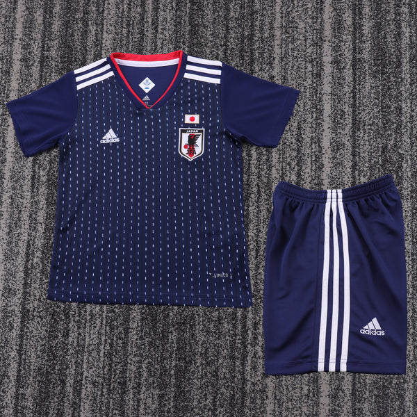 Kit Infantil Japão Home Retro 2018 Adidas Masculina - Azul