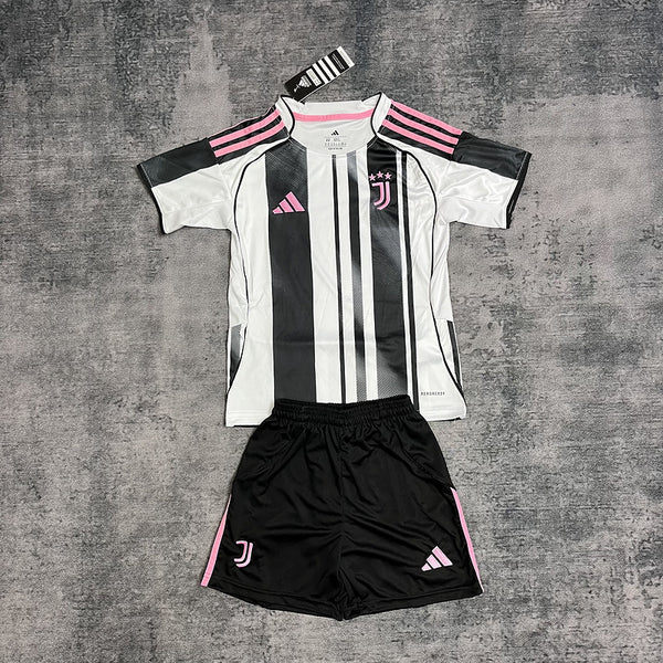 Kit Infantil Juventus Home 25/26 Unissex Adidas - Branca e Preta
