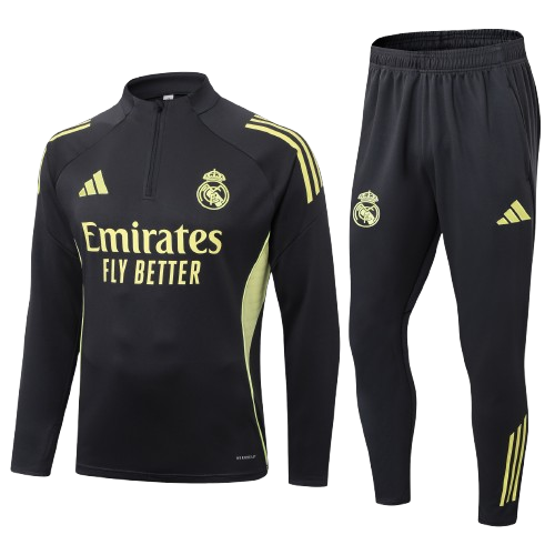 Kit Treino Agasalho + Calça Real Madrid Adidas Unissex - Cinza Escuro