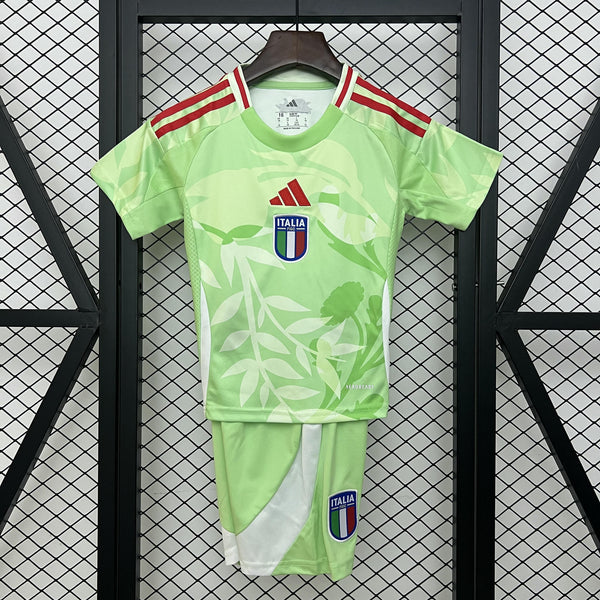 Kit Infantil Itália Goleiro 25/26  Adidas Unissex - Verde