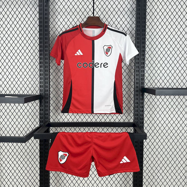 Kit Infantil River Plate Third 25/26 Adidas Unissex - Vermelho e Branco