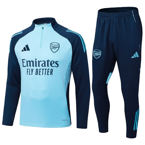 Kit Treino Agasalho + Calça Arsenal Adidas Unissex - Azul Claro