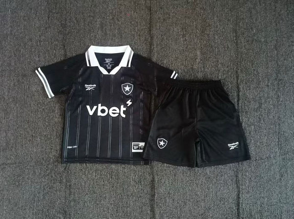 Kit Infantil Botafogo Away 25/26 Reebok Unissex - Preta
