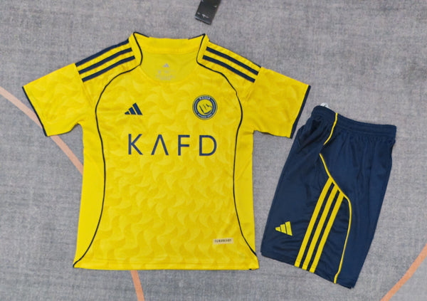 Kit Infantil Al Nassr Home 25/26 Unissex Adidas - Amarelo