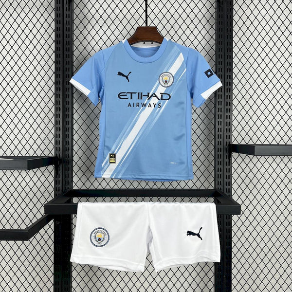 Kit Infantil Manchester City Home 25/26 Unissex Puma - Azul