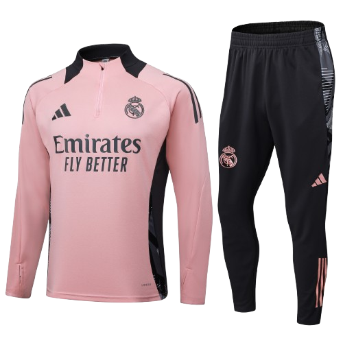 Kit Treino Agasalho + Calça Real Madrid Unissex - Rosa