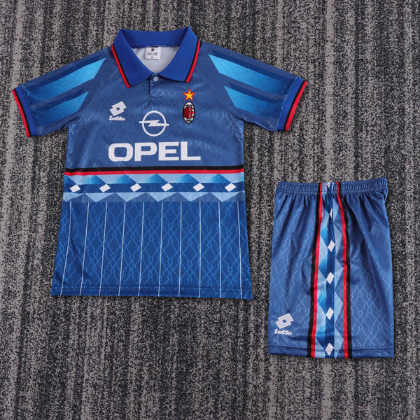 Kit Infantil Milan Third Retrô 95/96 Unissex Lotto - Azul