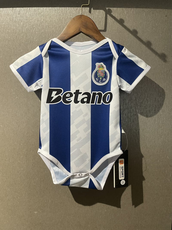Body Bebê Infantil Porto Home 25/26 Unissex - Branco e Azul