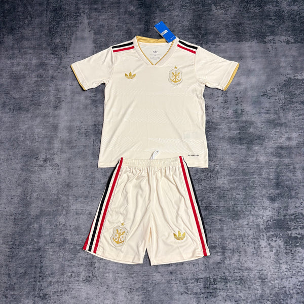 Kit Infantil Flamengo Third 25/26 Adidas Unissex - Bege
