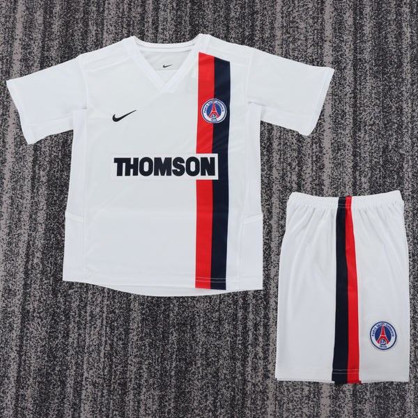 Kit Infantil PSG Retrô Away 02/03 Camisa + Shorts Nike Unissex - Branco