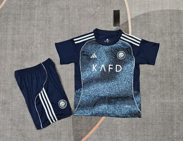 Kit Infantil Al Nassr Away 25/26 Adidas Unissex - Azul Marinho