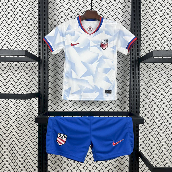 Kit Infantil EUA Home 25/26 Nike Masculina - Branco e Azul