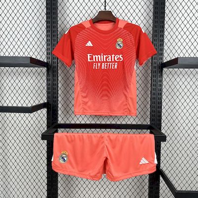 Kit Infantil Real Madrid Goleiro 25/26 Adidas Masculina - Laranja