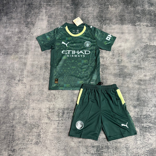 Kit Infantil Manchester City Ediçao Especial EA GAMES 25/26 Unissex Puma - Verde