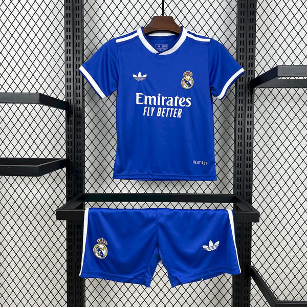 Kit Infantil Real Madrid Third 25/26 Adidas Masculina - Azul
