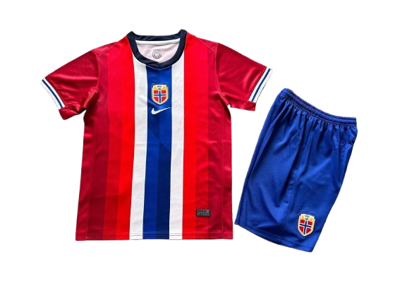 Kit Infantil Noruega Home 24/25 Nike Unissex - Vermelha e Azul