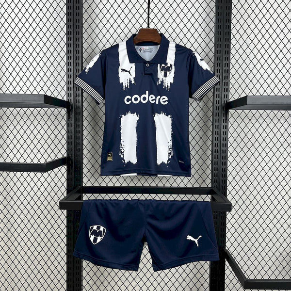 Kit Infantil Monterrey Home 25/26 Puma Unissex Masculina - Azul Escuro e Branco