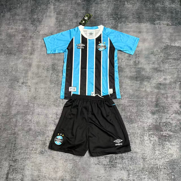 Kit Infantil Grêmio Home 25/26 Umbro Unissex - Azul, Preto e Branco