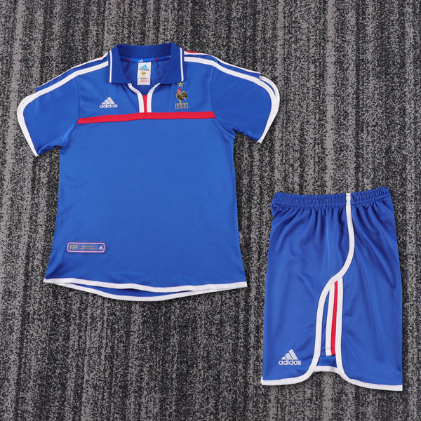 Kit Infantil França Home Retro 2000 Adidas Unissex - Azul