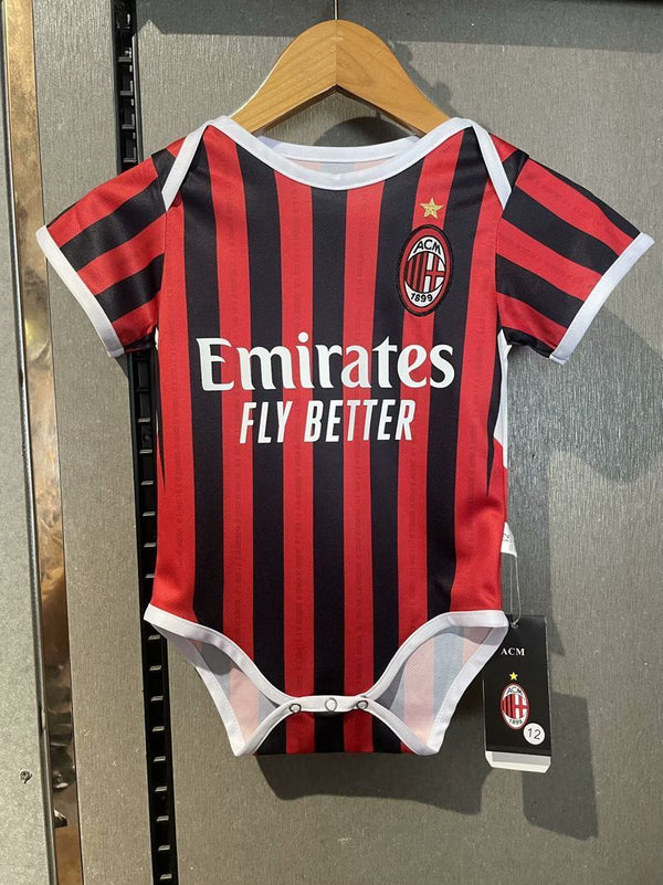 Body Bebê Infantil Milan Home 24/25 Unissex - Preto e Vermelho