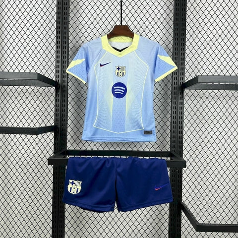 Kit Infantil Barcelona Edição Especial 25/26 Nike Unissex - Azul Claro