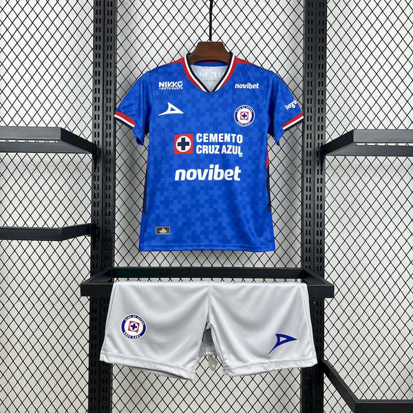 Kit Infantil Cruz Azul Home 25/26 Pirma Unissex Masculina - Azul