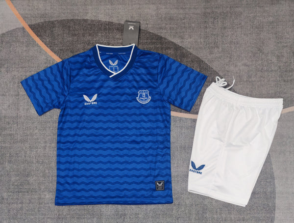 Kit Infantil Everton Home 25/26 Castore Unissex - Azul