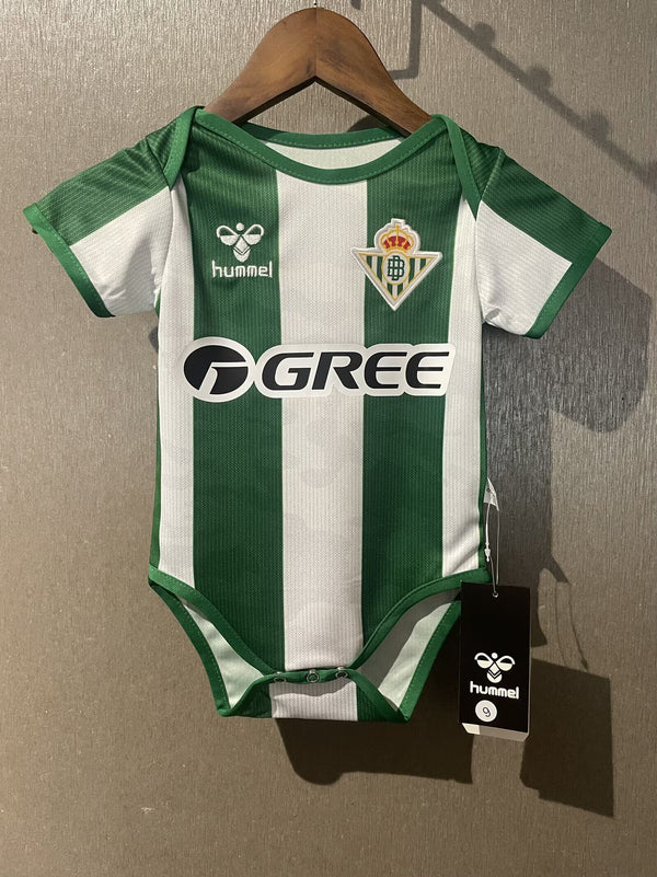 Body Bebê Infantil Real Betis Home 25/26 Unissex Hummel - Branco e Verde