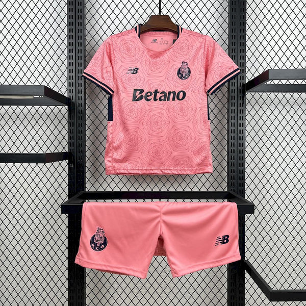 Kit Infantil Porto Away 25/26 Unissex New Balance - Rosa