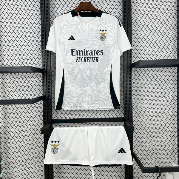 Kit Infantil Benfica Fourth 24/25 Adidas Unissex - Branca