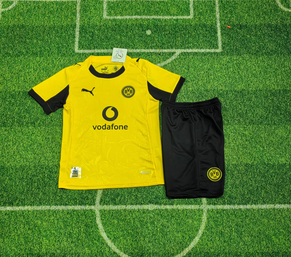 Kit Infantil Borussia Dortmund Home Edição Copas 25/26 Puma Unissex - Amarela