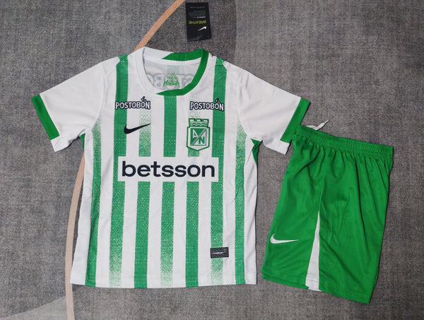Kit Infantil Atletico Nacional Home 25/26 Nike Unissex - Branco e Verde