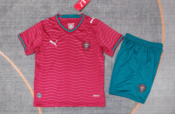 Kit Infantil Portugal Edição Especial 25/26 Puma Unissex - Vermelha