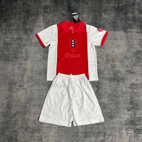 Kit Infantil Ajax Edição Especial 25/26 Adidas Unissex - Branca e Vermelha