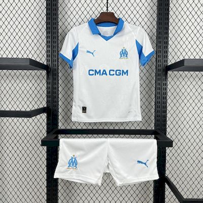 Kit Infantil Olympique De Marseille Home 25/26 Unissex Puma - Branco