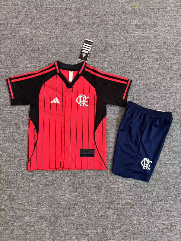 Kit Infantil Flamengo Edição Especial 25/26 Adidas Unissex - Vermelho