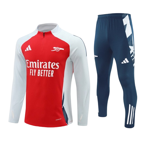 Kit Treino Agasalho + Calça Arsenal Unissex - Vermelho e Branco