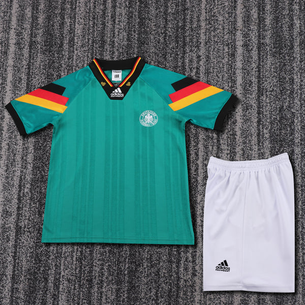 Kit Infantil Alemanha Away Retro 1993 Adidas Unissex - Verde