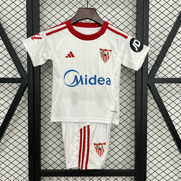 Kit Infantil Sevilla Home 25/26 Unissex Castore - Branco