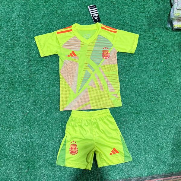 Kit Infantil Argentina Goleiro 24/25 Adidas Masculina - Amarela