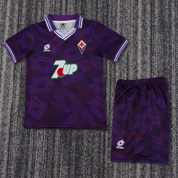Kit Infantil Fiorentina Home Retrô 1992 Unissex Lotto  - Roxo