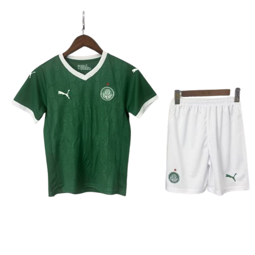 Kit Infantil Palmeiras Home 25/26 Camisa + Shorts Puma Unissex - Verde