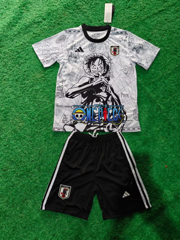Kit Infantil Japão Edição Animes One Piece 24/25 Adidas Unissex - Branca